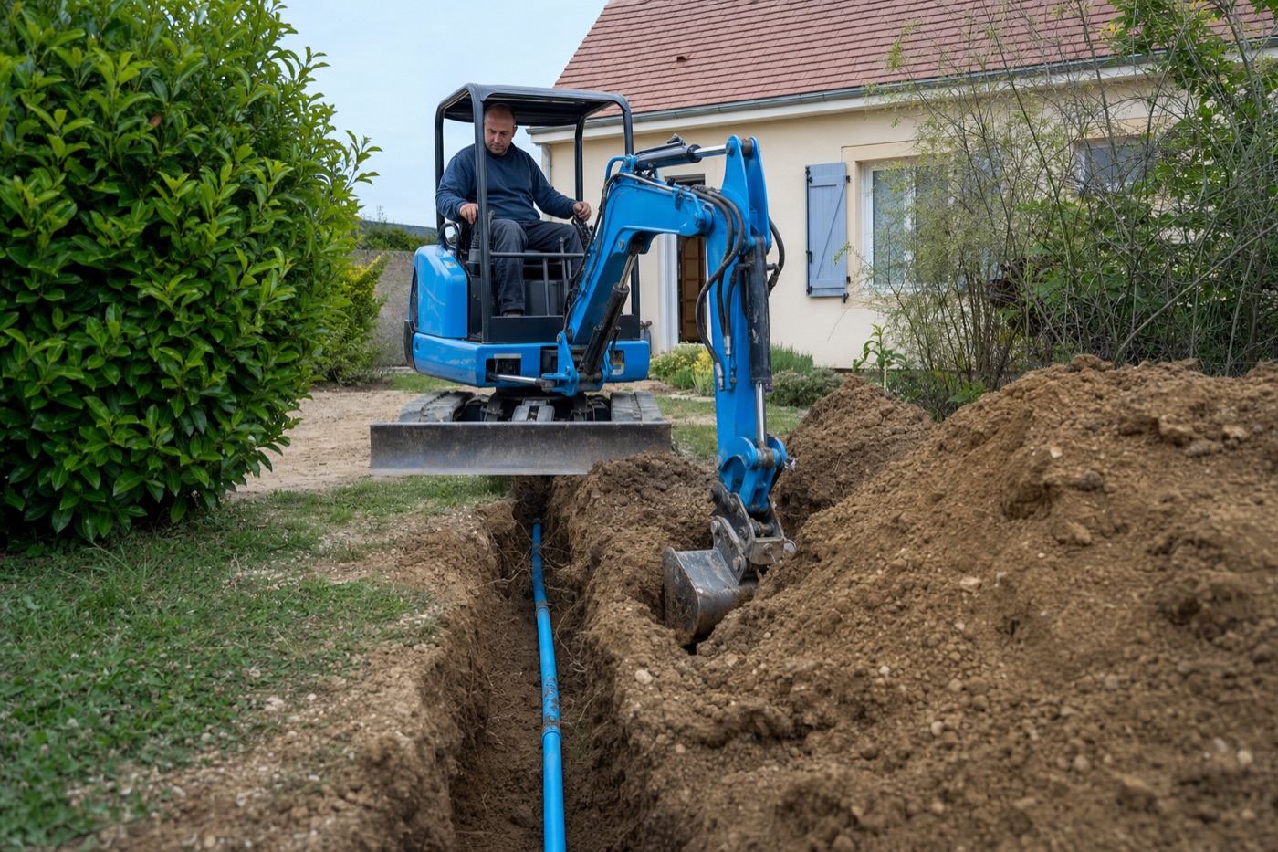 Réparation de fuite sur canalisation enterrée